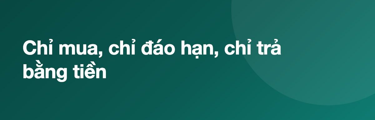 Chỉ mua, chỉ đáo hạn, chỉ trả bằng tiền