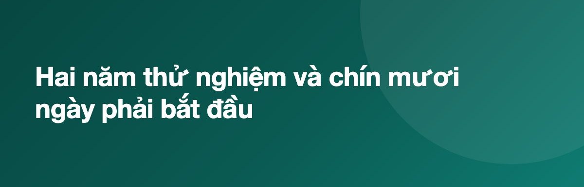 Hai năm thử nghiệm và chín mươi ngày phải bắt đầu