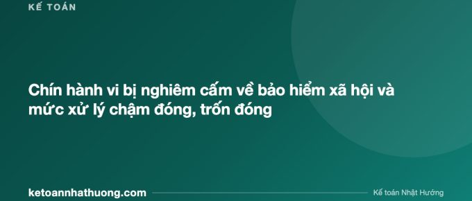 Chín hành vi bị nghiêm cấm về bảo hiểm xã hội và mức xử lý chậm đóng, trốn đóng - ketoannhathuong.com