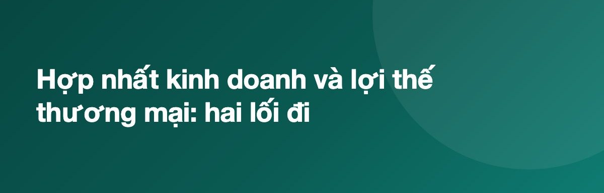 Hợp nhất kinh doanh và lợi thế thương mại: hai lối đi