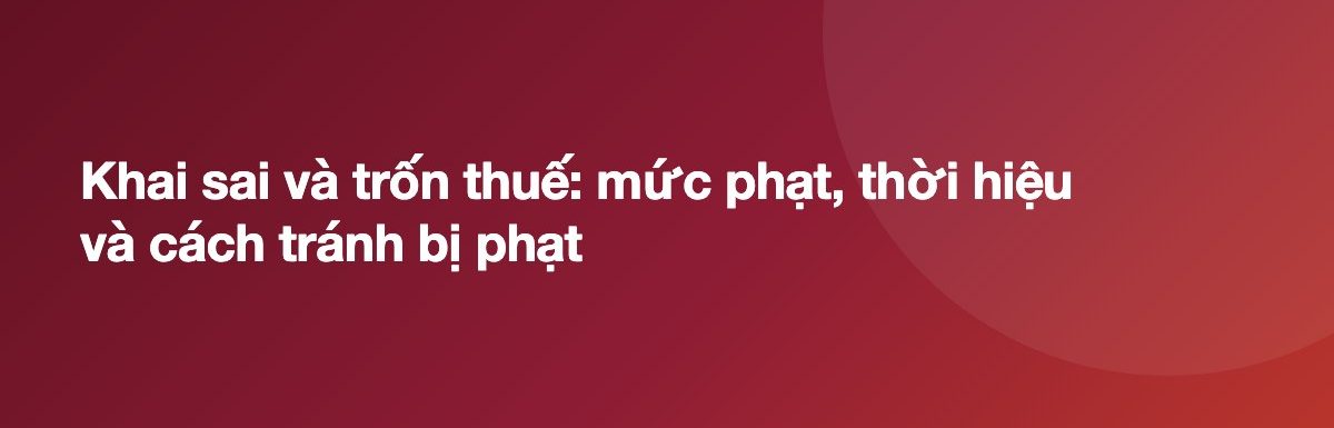 Khai sai và trốn thuế: mức phạt, thời hiệu và cách tránh bị phạt