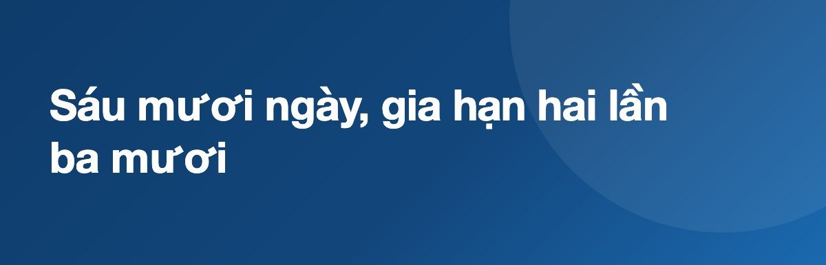 Sáu mươi ngày, gia hạn hai lần ba mươi