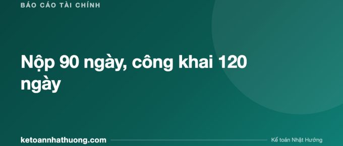 Nộp 90 ngày, công khai 120 ngày - ketoannhathuong.com